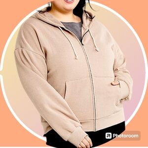 NWT Zip Up Hoodie w Pockets 3XL Brushed Cotton Lined